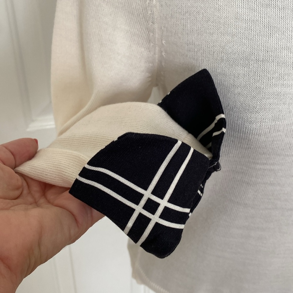 Alice + Olivia Porla Collared Wool Sweater Top Size Small NWT - Picture 4 of 8